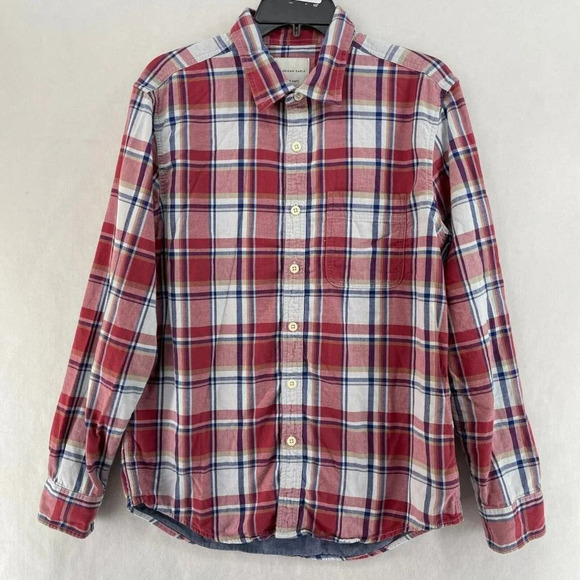 American Eagle Outfitters Other - American Eagle Outfitters Button-Up Shirt Men's Sz M Red Blue Super Soft Plaid